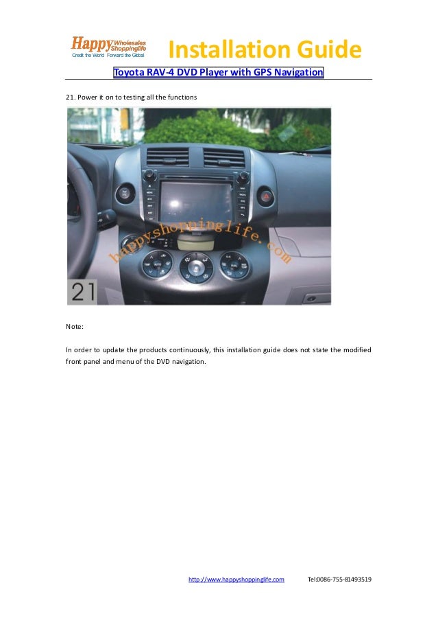 toyota car navigation installation manual