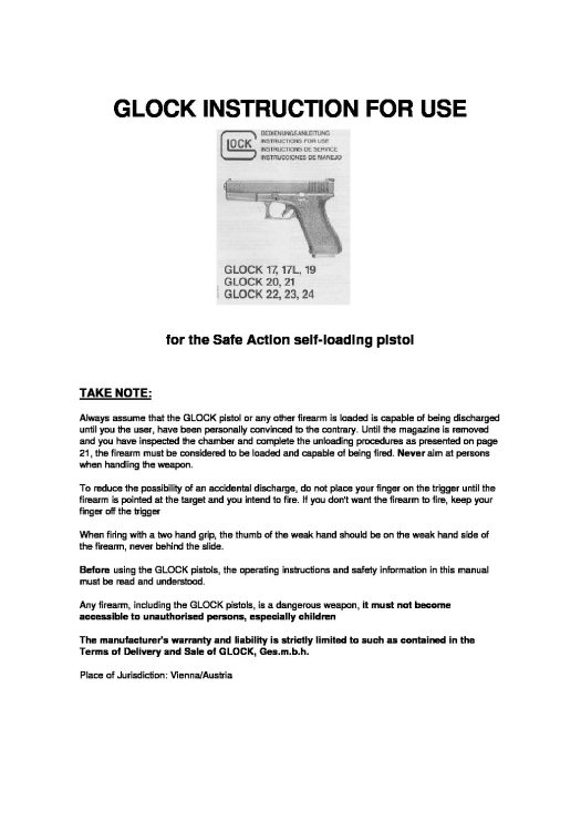 glock armorers manual 2012 pdf