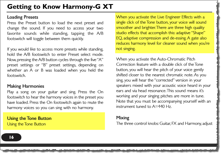 helicon harmony g xt manual