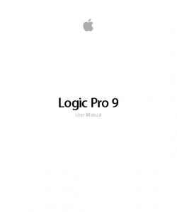 logic pro 9 manual de usuario pdf