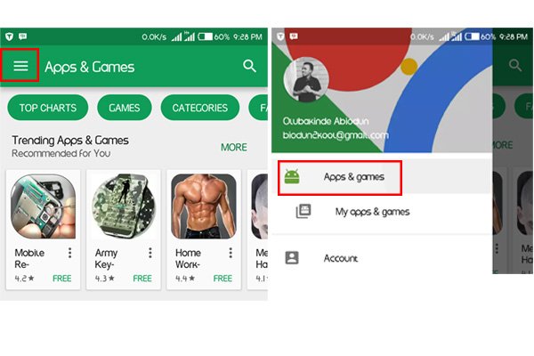 how to manually set updates playstore